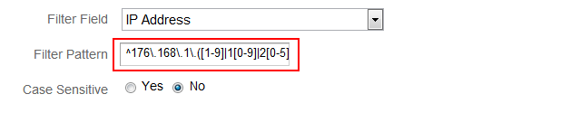 Range of IP addresses