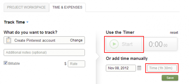 Mavenlink timer